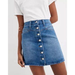 Madewell A-Line Stretch Denim Skirt